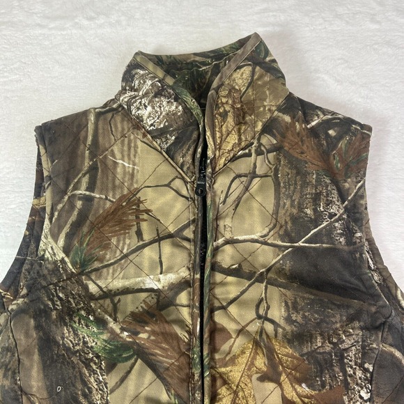 Realtree Vest Mens Large Camo Full Zip Hunting Outdoors Insulated Puffer - Picture 2 of 11